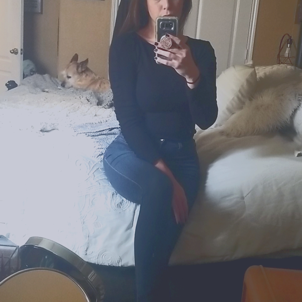 Frenchi Black Long Sleeve Blouse